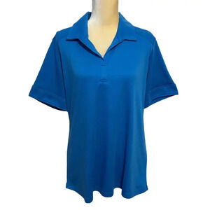 Port Authority NWOT Blue Polo Shirt Women XL